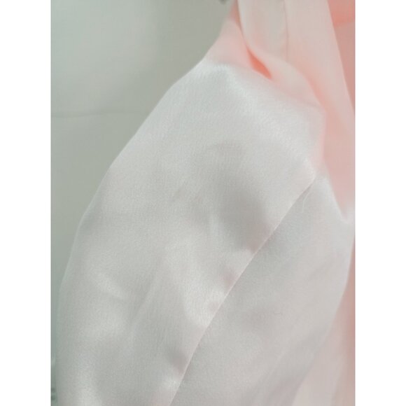 Victoria's Secret Vintage Pink Satin Lace Gold Label 79s 80s Kimono Long Robe M - Picture 6 of 13